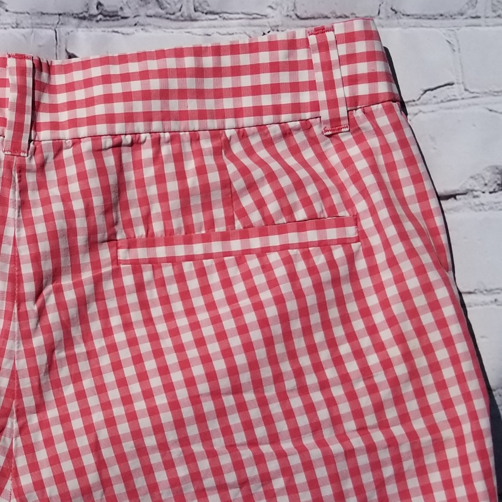 J.Crew Sonoma Gingham sz 8 red and white shorts - Picture 7 of 8